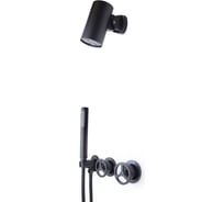 Душевой комплект встраиваемый (душ спот-форма) ЛИБЕРТИ, черный матовый Bronze de Luxe 5011B-S