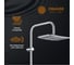 Душевая система с тропическим душем ORANGE штанга 970 мм S10cr 8