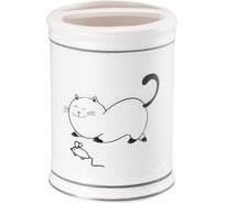 Настольный стакан для зубных щёток Fora Happy Cats керамика FOR-HC042