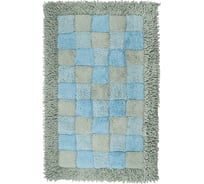 Коврик для ванной Fora Шахматы одинарный, голубой, 60х100cm 1845-1 100BL