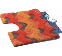 Коврик для ванной Fora Волны с U-вырезом, терракотовый, 50х40 cm 2823-U 40T