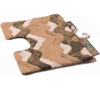 Коврик для ванной Fora Волны с U-вырезом, бежевый, 50х40 cm 2823-U 40BG