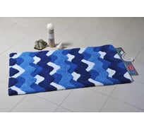 Коврик для ванной Fora Волны одинарный, голубой, 50х80 cm 2823-1 80BL