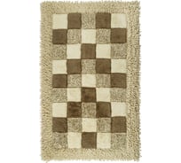 Коврик для ванной Fora Шахматы одинарный, натуральный хлопок 60х100cm 1845-1 100N