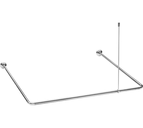 Карниз для ванной FORA алюминиевый, универсальный, хром, с потолочным креплением 390KUALH