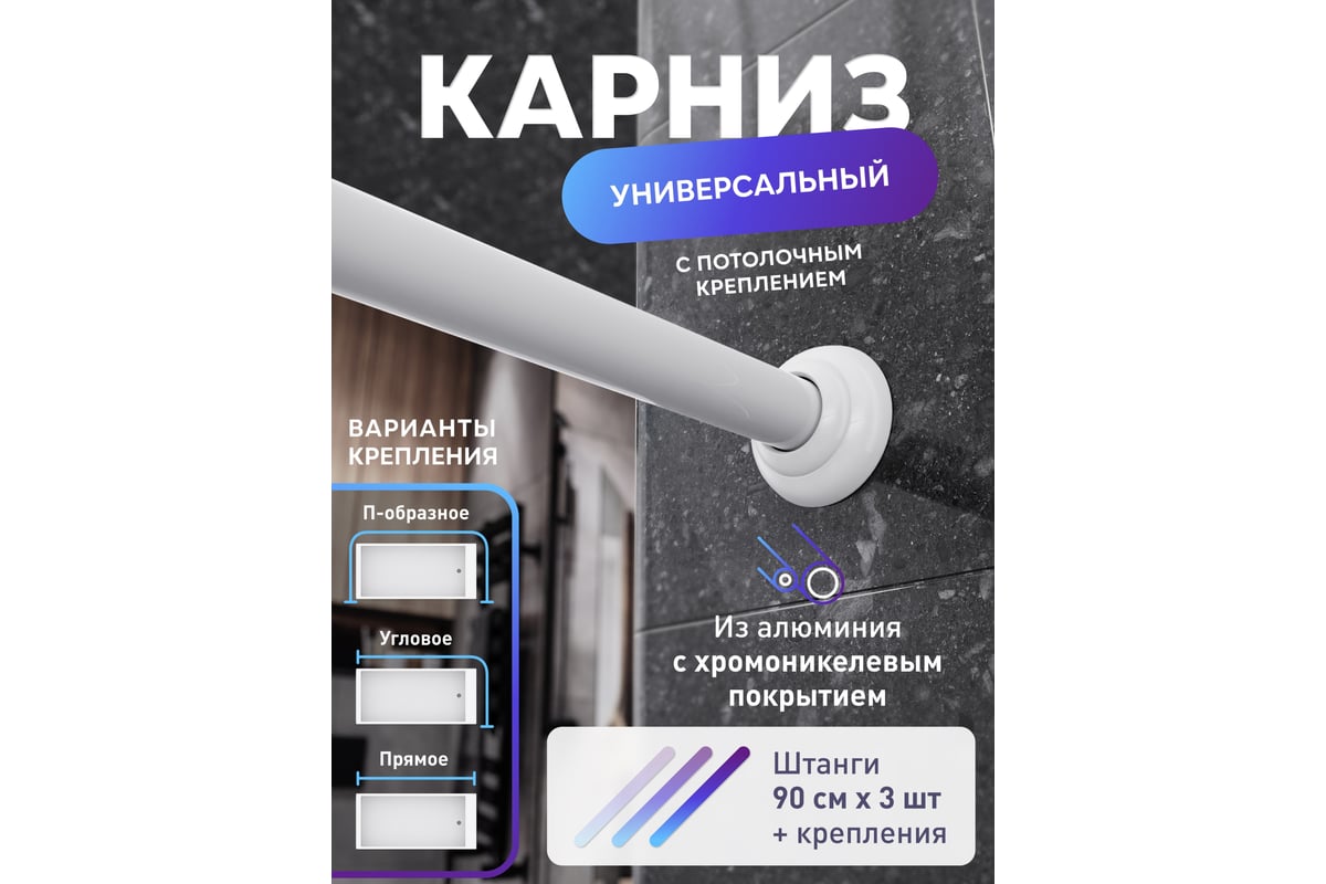 Карниз с потолочным креплением