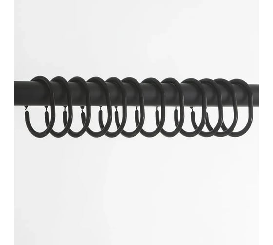Карниз для ванной Ridberg телескопический 80 см, Black 1212164