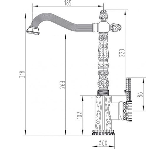 Смеситель для кухонной мойки ZorG A 117K-BR