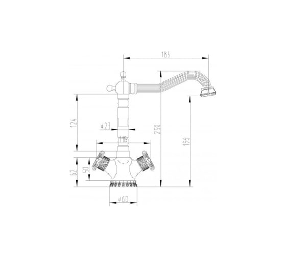Смеситель для кухонной мойки ZorG A 3005K-BR