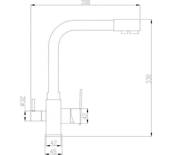 Смеситель для кухонной мойки ZorG Steel Hammer SH 805 BLACK BR