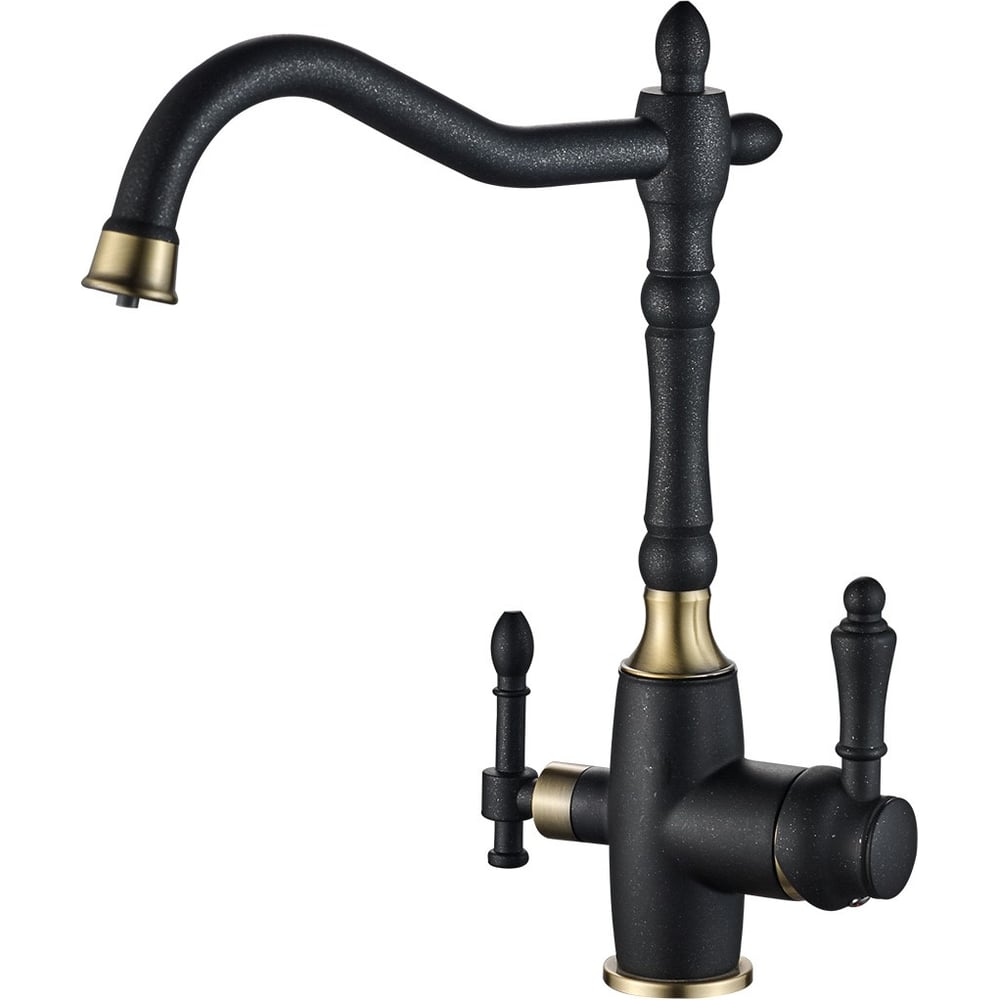 Смеситель для кухонной мойки ZorG Steel Hammer SH 812 BLACK BR ...
