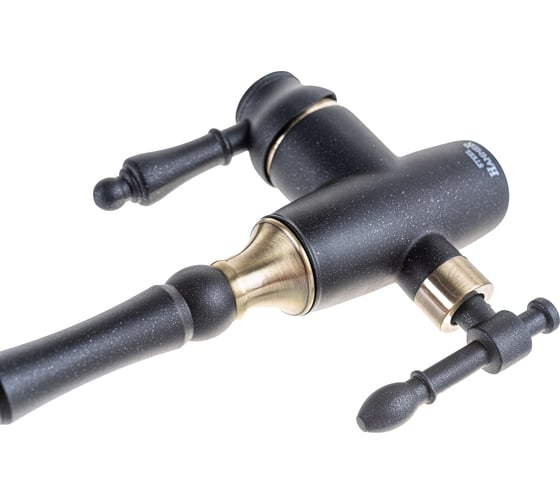 Смеситель для кухонной мойки ZorG Steel Hammer SH 812 BLACK BR