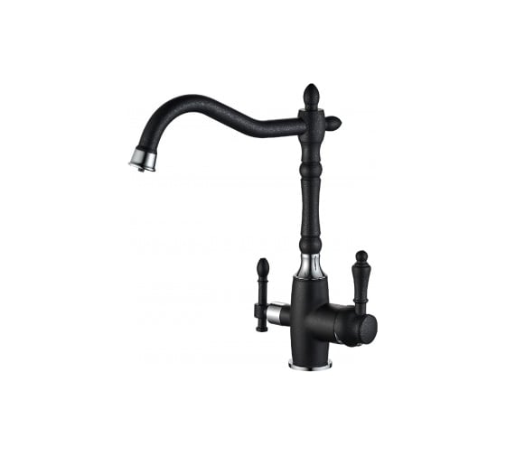 Смеситель для кухонной мойки ZorG Steel Hammer SH 812 BLACK CR
