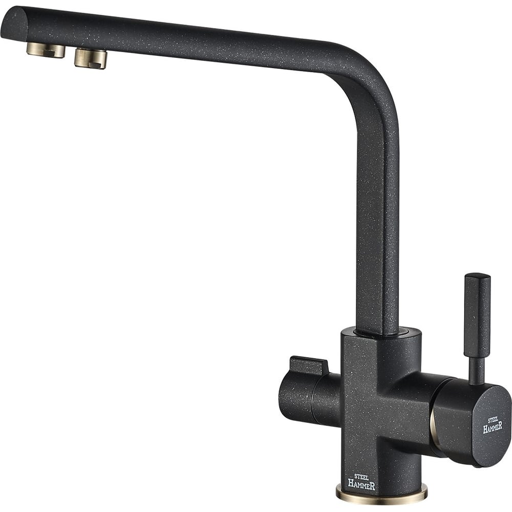 Смеситель для кухонной мойки ZorG Steel Hammer SH 909 BLACK BR ...