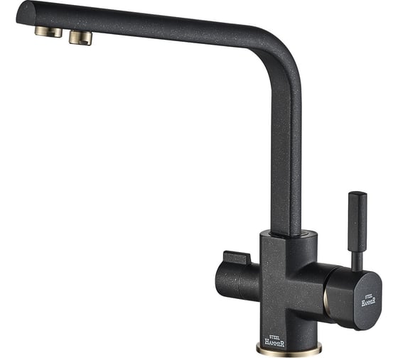 Смеситель для кухонной мойки ZorG Steel Hammer SH 909 BLACK BR