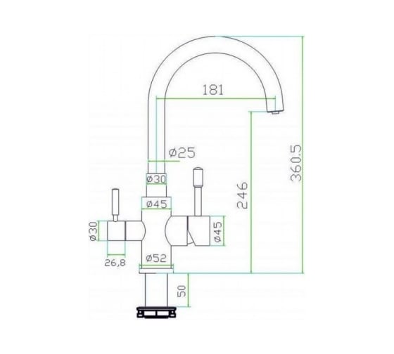 Смеситель для кухонной мойки ZorG SZR-1339