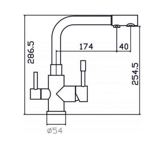 Смеситель для кухонной мойки ZorG SZR-1339 M