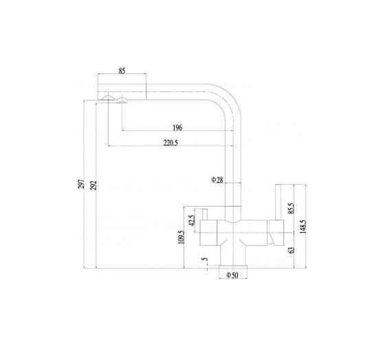 Смеситель для кухонной мойки ZorG SZR-7039