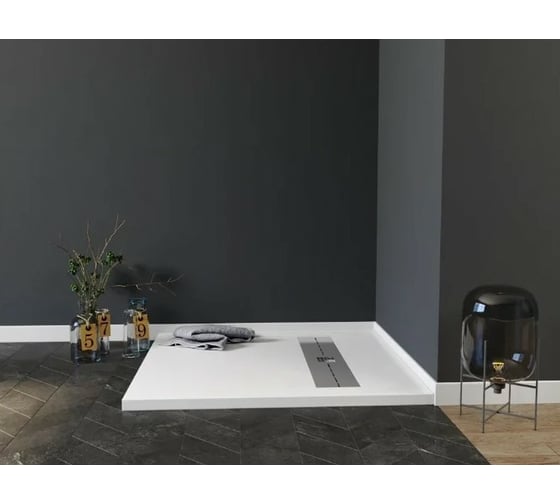 Поддон Aquanet 007 Delight NEW литьевой 900х900х30мм, крышка из нерж, белый камень 00255441