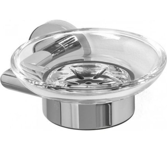 Мыльница с держателем Aquanet 3685 круглая, хром 00187040 1