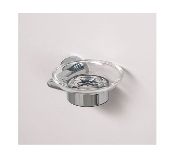 Мыльница с держателем Aquanet 3685 круглая, хром 00187040