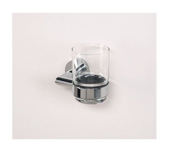 Стакан с держателем Aquanet 3684 стекло, хром 00187039