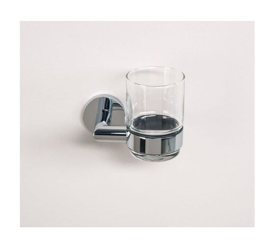 Стакан с держателем Aquanet 3684 стекло, хром 00187039