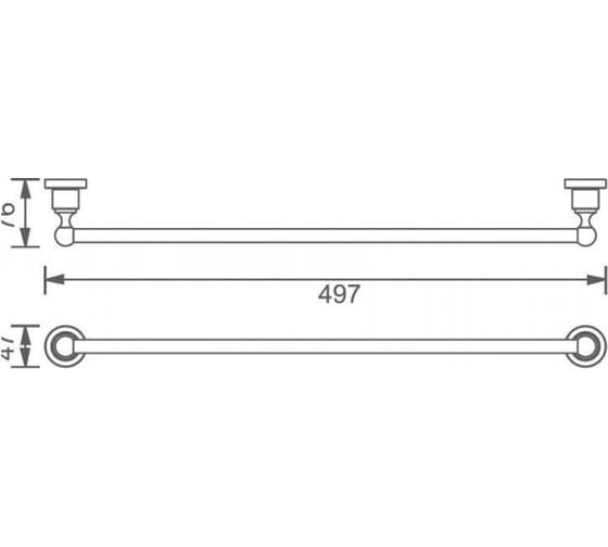 Держатель для полотенца Aquanet 3818 45 см, латунь 00189258