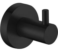 Одинарный крючок Aquanet 4582MB черный матовый 00241911