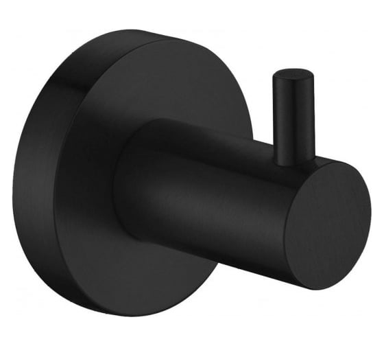Одинарный крючок Aquanet 4582MB черный матовый 00241911