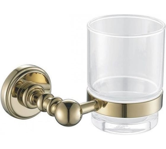 Стакан с держателем Aquanet 4684 стекло, золото 00189282 1