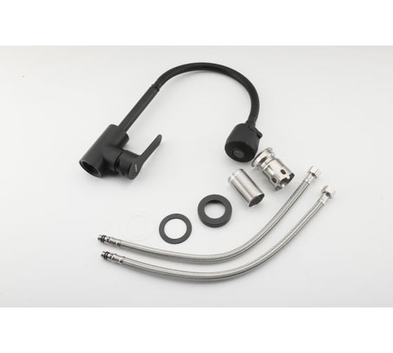 Смеситель для кухни Avapax Elbe сталь SUS 304, D35, черный AP01278B