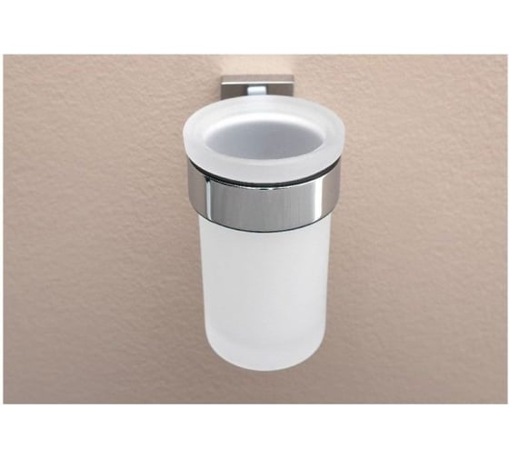Стакан с держателем Aquanet 4784 стекло,  хром 00189297
