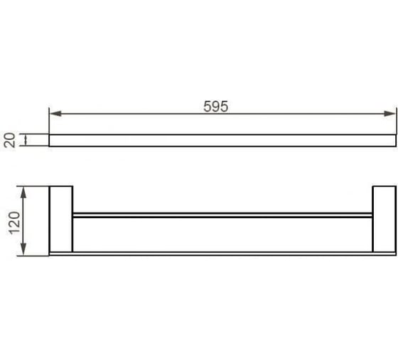 Держатель для полотенца Aquanet 5624D 60 см, двухрядный, хром 00187069