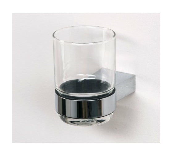 Стакан с держателем Aquanet 5684 хром, стекло 00187060