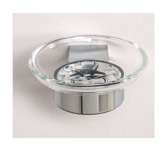 Мыльница с держателем Aquanet 5685 круглая, хром, стекло 00187061