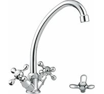 Смеситель для кухни мойки CRON с высоким поворотным изливом, хромированный CN4012