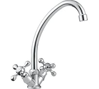 Смеситель для кухни мойки CRON с высоким поворотным изливом, хромированный CN4115-2