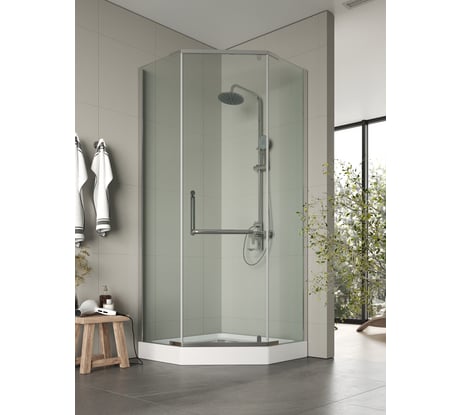 Душевой уголок Agger пятиугольный, с поддоном, 90х90х210 A03-090TCR