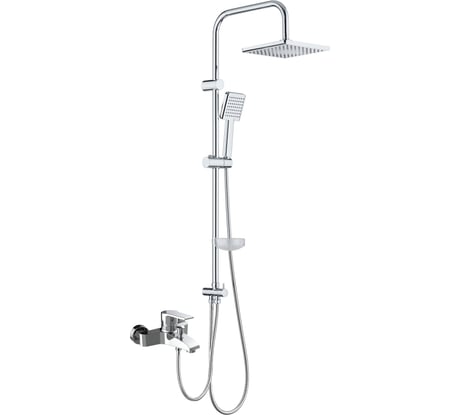 Душевая система Agger со смесителем для ванныx и душа с двумя квадратными лейками A2994000