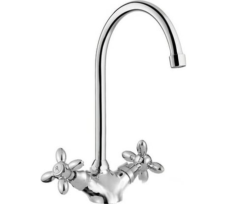 Двухзахватный смеситель для кухни Agger Retro с поворотным С-образным изливом A1900000