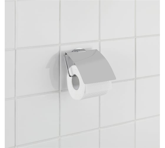 Держатель туалетной бумаги с крышкой WENKO STATIC-LOC 22208100