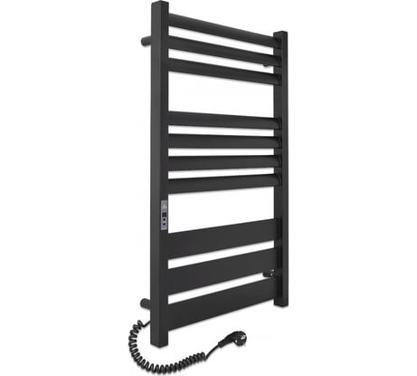 Полотенцесушитель Laris Атлант Премиум ЧК П10 500/900, сухой тен, левый тэн, черный матовый 73207479