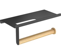 Держатель для туалетной бумаги с полкой Fora AXE на липкой ленте FOR-AXE015BB