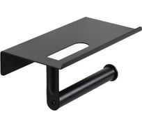 Держатель для туалетной бумаги с полкой Fora AXE на липкой ленте FOR-AXE015BL