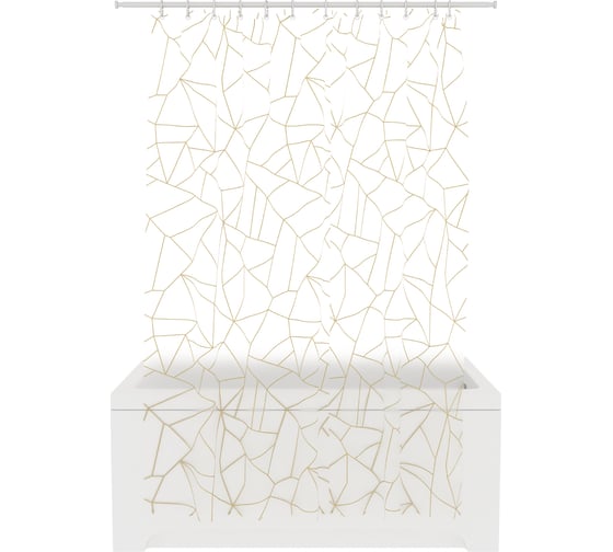 Шторка для ванной комнаты Fora PEVA "GOLD GLASS" 200x180 FOR-PV14 1