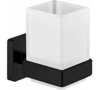 Стакан Aquanet 6584MB стекло с держателем, черный матовый 00246597