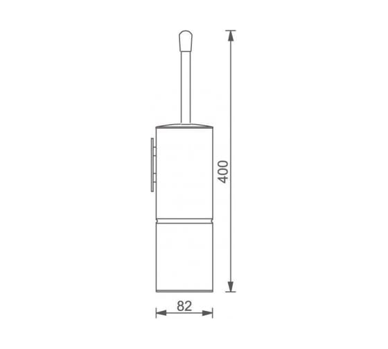 Ершик в стакане Aquanet 8039 настенный, хром 00195653