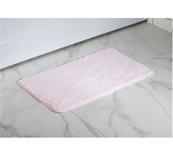 Напольный коврик для ванны Aquanet MA0120E1 75 см, прямоугольный, микрофибра, розовый 00202340