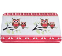 Напольный коврик для ванны Aquanet MA3081A 75 см, прямоугольный, фланель, совы 00202339